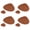 Brown gray, variant on POYOGA Tear Resistant Dining Mat Heatproof Unique Teardrop Shape Table Placemat