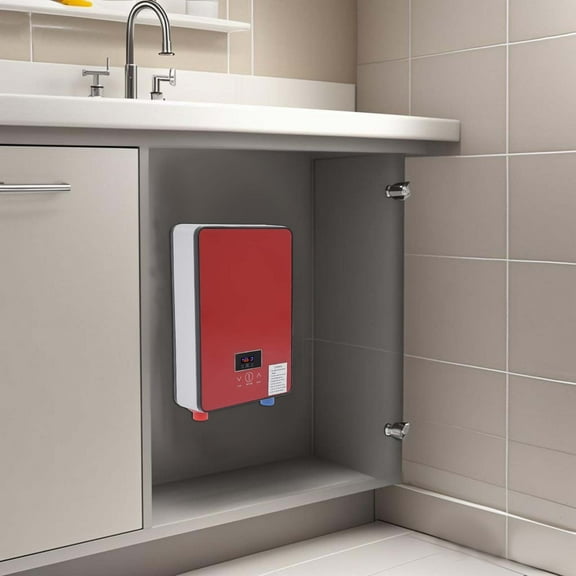 Tankless Water Heater, 220V 6500W Portable Digital Tankless Instant Electric Hot Water Heater Shower System for Home Bathroom Shower