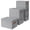 Grey, variant on Storage Bins with Lids - Fabric Storage Baskets for Shelves, 6 Pack Foldable Decorative Boxes with Handles, Stackable Organizer Bins for Home, Nursery, Dorm, White