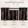 thumbnail image 4 of NICETOWN Velvet Curtains for Bedroom, Blackout Floral Velvet Curtains Thermal Insulated Room Darkening Drapes for Living Room Back Tab Soft Velvet Drapes, Black, 50"x96", 2 Panels, 4 of 8
