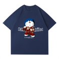 thumbnail image 1 of Camisetas de algodón con estampado de gato de dibujos animados para hombre, Tops de manga corta, camisetas informales de gran tamaño, camiseta Y2K con cuello redondo, Verano, 1 of 4