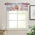 thumbnail image 7 of Black Christmas Curtain Valances Set Christmas Trees Snowflakes Snowy Winter Kitchen Curtains 24&nbsp;inch Length Rod Pocket Valance and Tiers 3 Piece Set Small Bedroom Bathroom Laundry Decor, 7 of 7