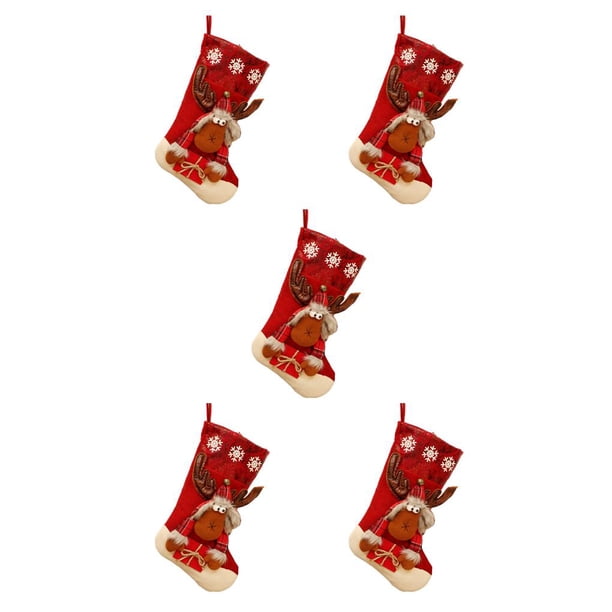 Bearachild Colgante de calcetín de Navidad Calcetín Dulce Snack Colgando Bolsa de regalo Fiesta Año nuevo Adorno Familia Chimenea Árbol Estilo Type2 NO2 Bearachild CBP162493