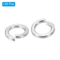 thumbnail image 3 of Unique Bargains Rondelle à Verrouillage Divisé M6, Lot de 50 Joint de Rondelle à Ressort en Acier Inoxydable 304 de 6 mm ID 9,5 mm OD, Ton Argent, 3 of 5