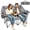 Gray, variant on PNKKODW Oversized Padded Double Camping Chair Heavy Duty Folding Loveseat Supports Up to 800 lb 2 Person Outdoor Lawn Chair with Cooler Bags and Wine Glass Holders