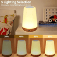 thumbnail image 4 of Dimmable Touch Lamp for Bedroom Nightstand,13 Light Mode,5 Brightness Adjustment,Touch Night Light with Remote Control & Timer,LED Bedside Table Lamp for Nursery & Bathroom & Bedroom, 4 of 8
