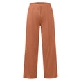 thumbnail image 4 of Women's Pants Fashion Workout Wide Leg Elastic Waist Sweat Fashion Line Loose Fall Casual Basic Trousers Casual Pants For Women, 4 of 7