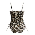 thumbnail image 5 of DHFJKG Women Strapless One Piece Swimsuit Leopard Tummy Control High Cut Bathing Suit Sexy Swimwear Vacation Versatile Beachwear, 5 of 5