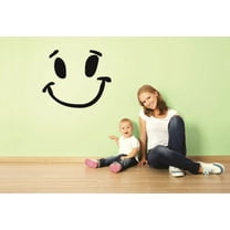 Custom Wall Decal Sticker : Smiley Face Happy Kids Boy Girl 16x24 Inches