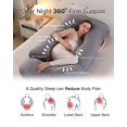 thumbnail image 2 of Almohada de embarazo ALLOPERA de 145 cm, funda de terciopelo para todo el cuerpo, 2 of 8