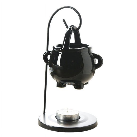 HLONK Hanging Cauldron Oil Burner Ceramic Essential Oil Burner Wax Melt Burner Aroma Oil Diffuser Tealight Candle Holder for Christmas Home Decor