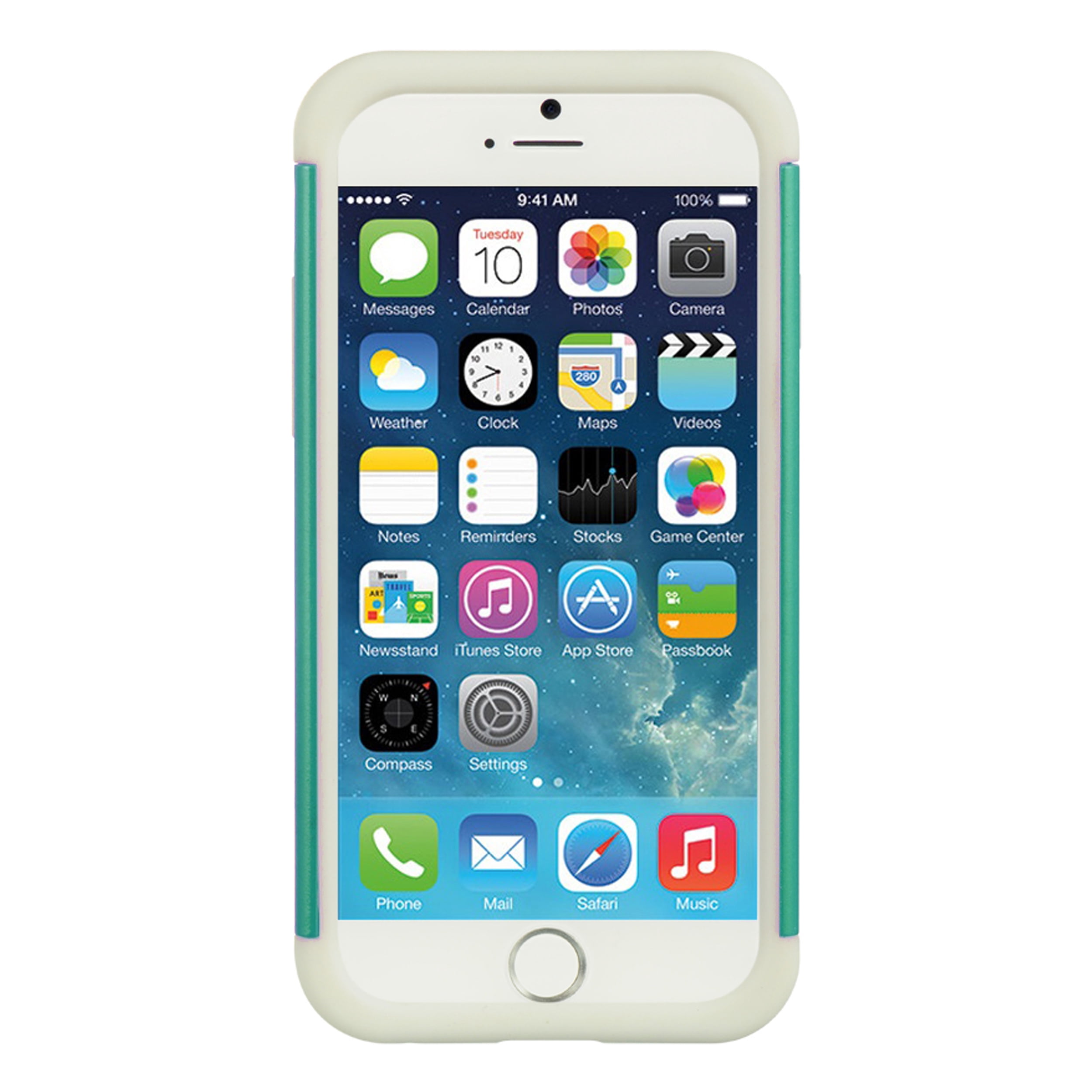 Faux Diamond Bling Silicone Skin Hard Snap Back Cover iPhone 6 iPhone 6s