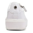 thumbnail image 4 of Steve Madden Catchme White Patent Round Closed Toe Lace Up Side Zipper Sneakers, 4 of 5
