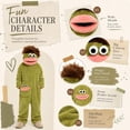 thumbnail image 4 of Funny Big Mouth Monster Adult Onesie with Large Comb Prop, Silly Puppet Cosplay One Piece Pajamas, Oversized Fleece Sleepwear for Parent & Little One, 4 of 6