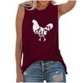 thumbnail image 1 of Pompotops Débardeur Poussin pour Femmes, T-Shirt Décontracté de Ferme, 1 of 5
