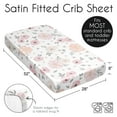 thumbnail image 6 of Sweet Jojo Designs Watercolor Floral Blush Pink Grey White Gray Satin Fitted Crib Sheet, 6 of 6