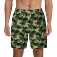 thumbnail image 2 of Picia Camouflage Dinosaur pattern Mens Swim Trunks with Compression Liner Stretch Beach Shorts Quick Dry with Zipper Pockets No-Chafing Board Shorts-3X-Large, 2 of 9