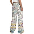 thumbnail image 4 of kaondbfi Dress Pants Women Petite High Waisted Wide Leg Summer Beach Vacation Women's Pants Casual Trousers, 4 of 8