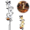 thumbnail image 2 of Solar Halloween Garden Stake Light, Bats & Spooky Ghosts Waterproof Solar Lantern Stake with Hanging Pumpkin, Outdoor Halloween Yard Decor for Garden Patio Lawn Pathway, 2 of 9