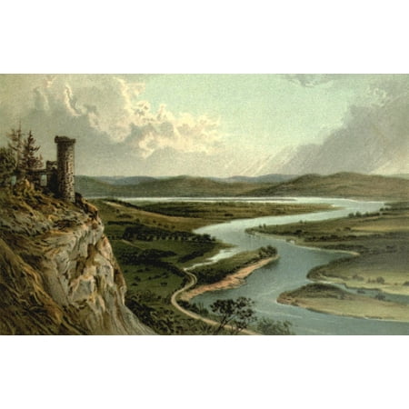 Posterazzi T Nelson & Sons Souvenir of Scotland 1897 Valley of the Tay from Kinnoul Hill Canvas Art - T Nelson & Sons (24 x