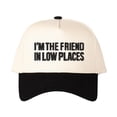 thumbnail image 2 of VERGIAC I'M THE FRIEND IN LOW PLACES Letter Embroidered Trucker Hat, Unisex Adjustable Snapback Mesh Cap for Travel Daily Casual Wear, 2 of 11