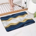 thumbnail image 4 of Blue Marble Gold Wave Pattern Bathroom Rugs Mat,Non Slip Microfiber Bathroom Rug,Rubber Backing,Soft Bathroom Mats for Bathroom Floor,Tub and Shower,17x27in(43x68cm), 4 of 5