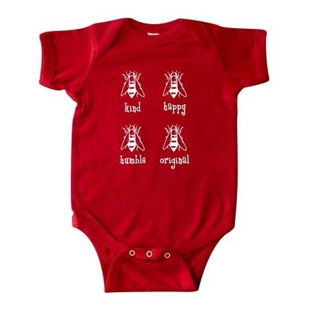

Inktastic Bee Kind Happy Humble Original Gift Baby Boy or Baby Girl Bodysuit
