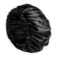 thumbnail image 1 of Gorro de baño ligero de satén para mujer, gorro de dormir con forro de satén negro, 1 of 9
