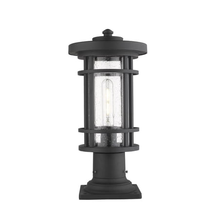 1 Light Outdoor Pier Mount Light in Craftsman Style-16.75 inches Tall and 8 inches Wide Bailey Street Home 372-Bel-3173583