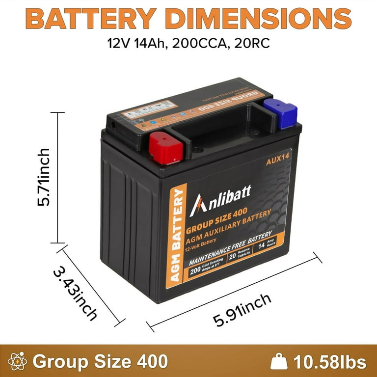 Varta AUX14 AGM Auxiliary Battery 13Ah 12V - Start Stop Support
