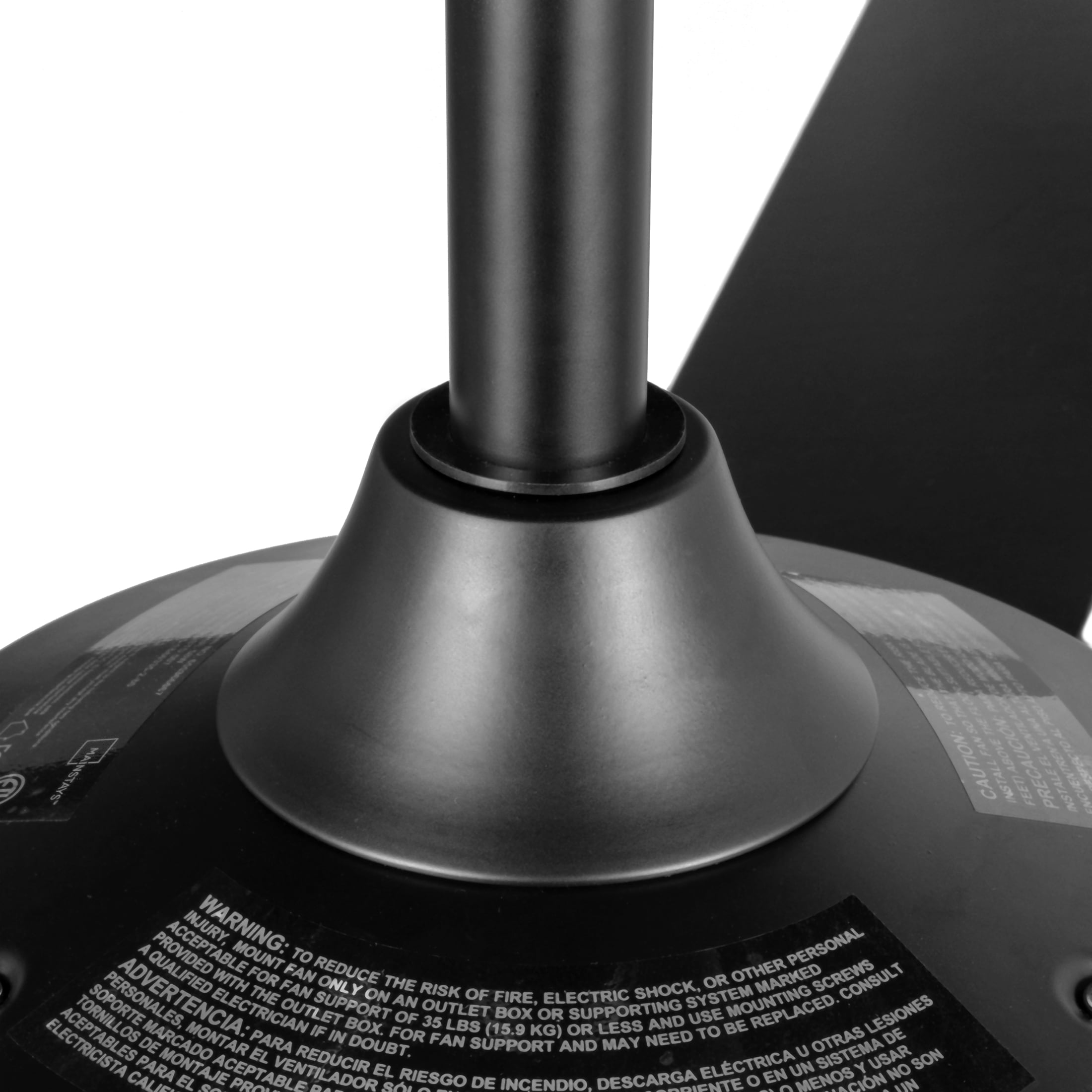 Mainstays 52in 5 Blade  Indoor/Outdoor Ceiling Fan, Light Bulb, Black, Reverse Airflow