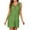 Green, variant on Womens Sweatshirt Dress Casual Sleeveless Short Dress Drawstring Solid Color Hoodie Mini Dress