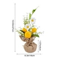 thumbnail image 3 of Plastic Lemon Ornament 27cm Artificial Lemon Tree with Yellow Leaves Simulated Lemon Fruit Plant Decor for Home Office Desktop Spring Decorations(1Pcs) Rkxzt, 3 of 6