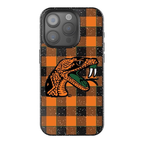 Keyscaper Florida A&M Rattlers Plaid Bling iPhone Case