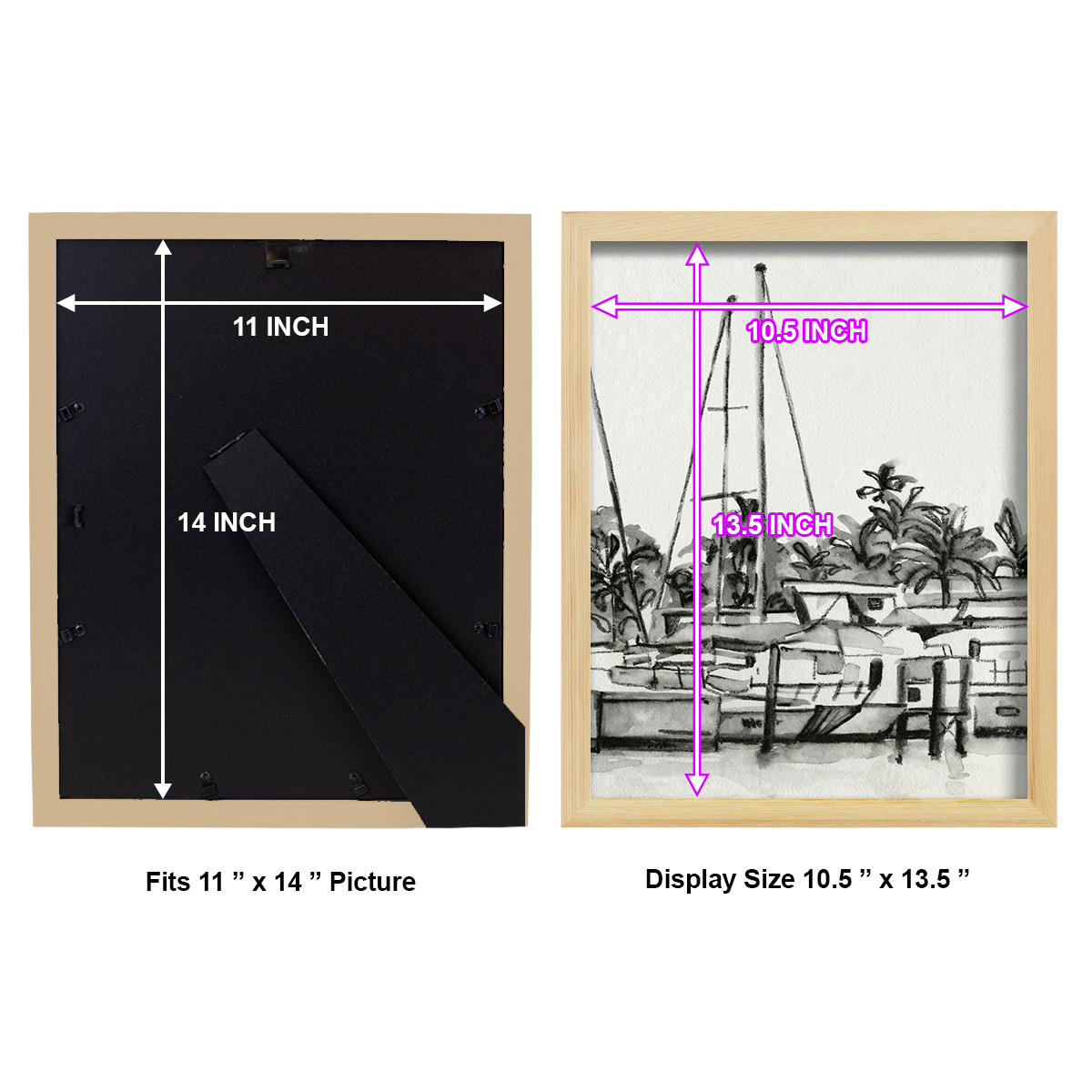 Neutral Tropics IV - Framed Print w/glass - Natural Wood