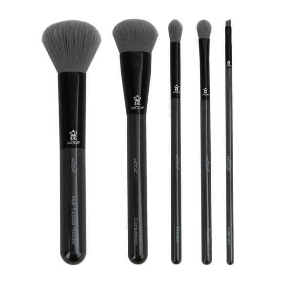 Moda Brush Studio Gray 5pc Face Makeup Brush Set