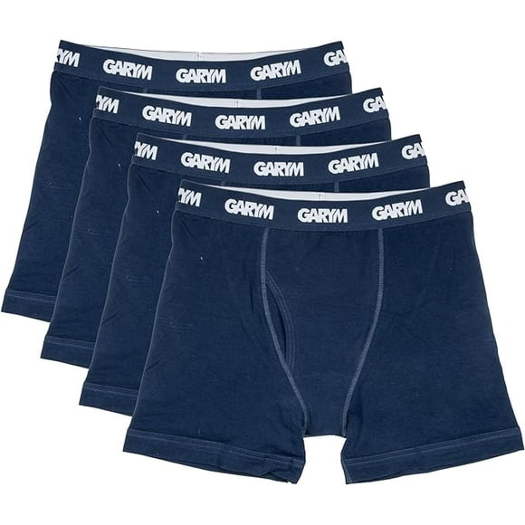 Gary Majdell Sport Boxeur-Brief en Coton Extensible pour Homme, sous-Vêtement Évacuant l'Humidité, Lot de 4 (Marine, m)