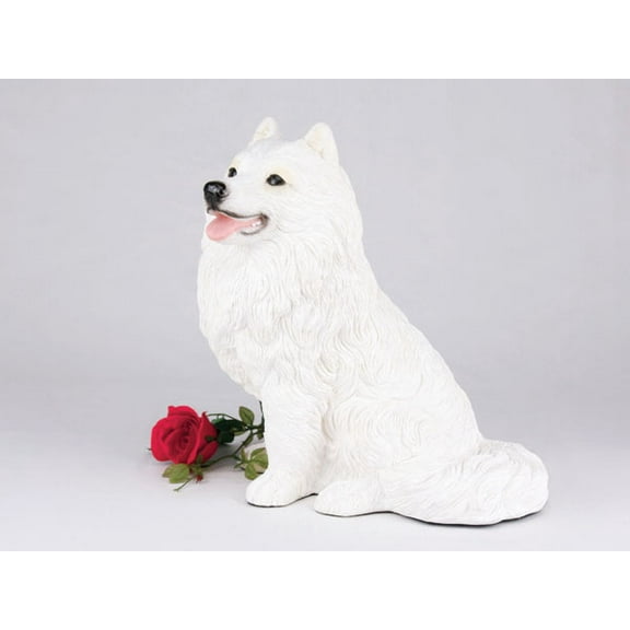 Samoyed Cremation Pet Urn for a Dog Memorial in remembrance of your beloved family pet.