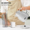 thumbnail image 3 of Anfilank 1.7L Cordless Electric Kettle, Plastic Tea Kettle with Water window And LED Light, Auto Shut-off & Boil-Dry Protection, Grey, 3 of 7