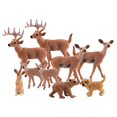 thumbnail image 1 of Tuparka Juego de 9 piezas de animales del bosque, figuras en miniatura, animales del bosque, figura de ciervo, figura de perro, conejo, oso, animales en miniatura, adornos para tartas del bosque, 1 of 5