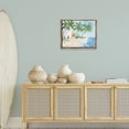 thumbnail image 3 of Stupell Industries Tropical Vacation Surfboards Landscape Painting Brown Floater Framed Canvas Art Print Wall Art, 21 x 17, 3 of 10
