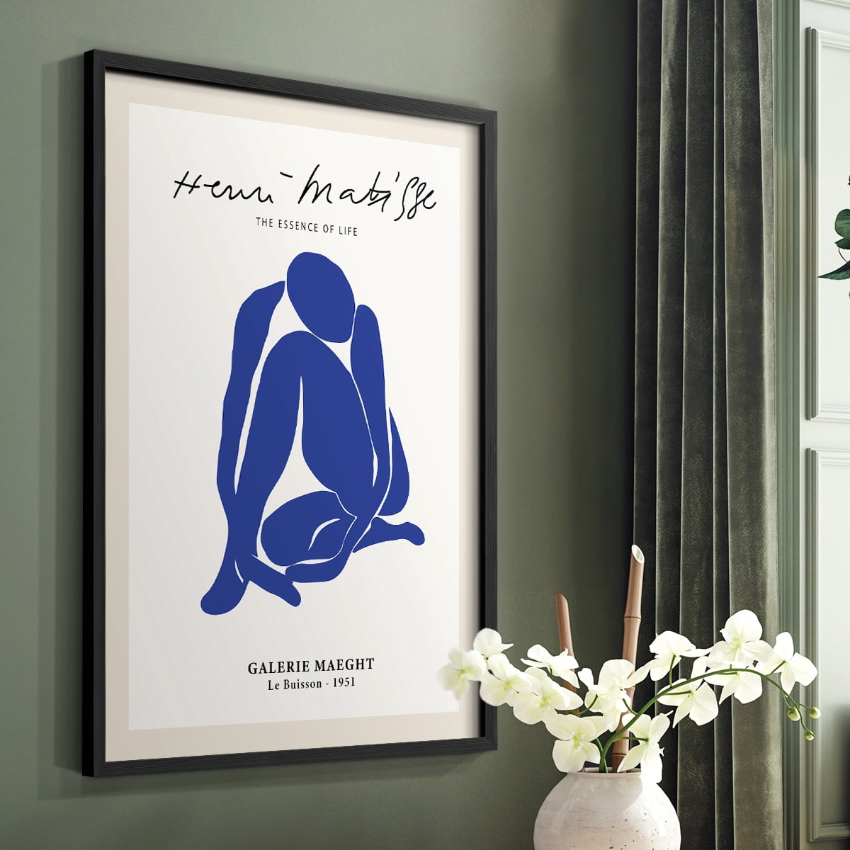 Matisse CXVI Framed Print in Black Solid Wood 16 x 20 Framed Print