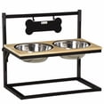 thumbnail image 2 of PawHut Elevated Dog Bowls w/ Stainless Steel Bowls Adjustable Platform, 2 of 8