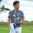 thumbnail image 3 of Rateoe Forest Elk Pattern Men's Short Sleeve Polo Shirts, Golf Polo Shirts Short Sleeve Performance Moisture Wicking Dry-4X-Large, 3 of 6