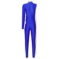thumbnail image 4 of TSSOE Women Shiny Rhinestone Gymnastics Leotard Unitard Ruffles Dance Jumpsuit Full Body Leotard Dancewear Blue S, 4 of 7