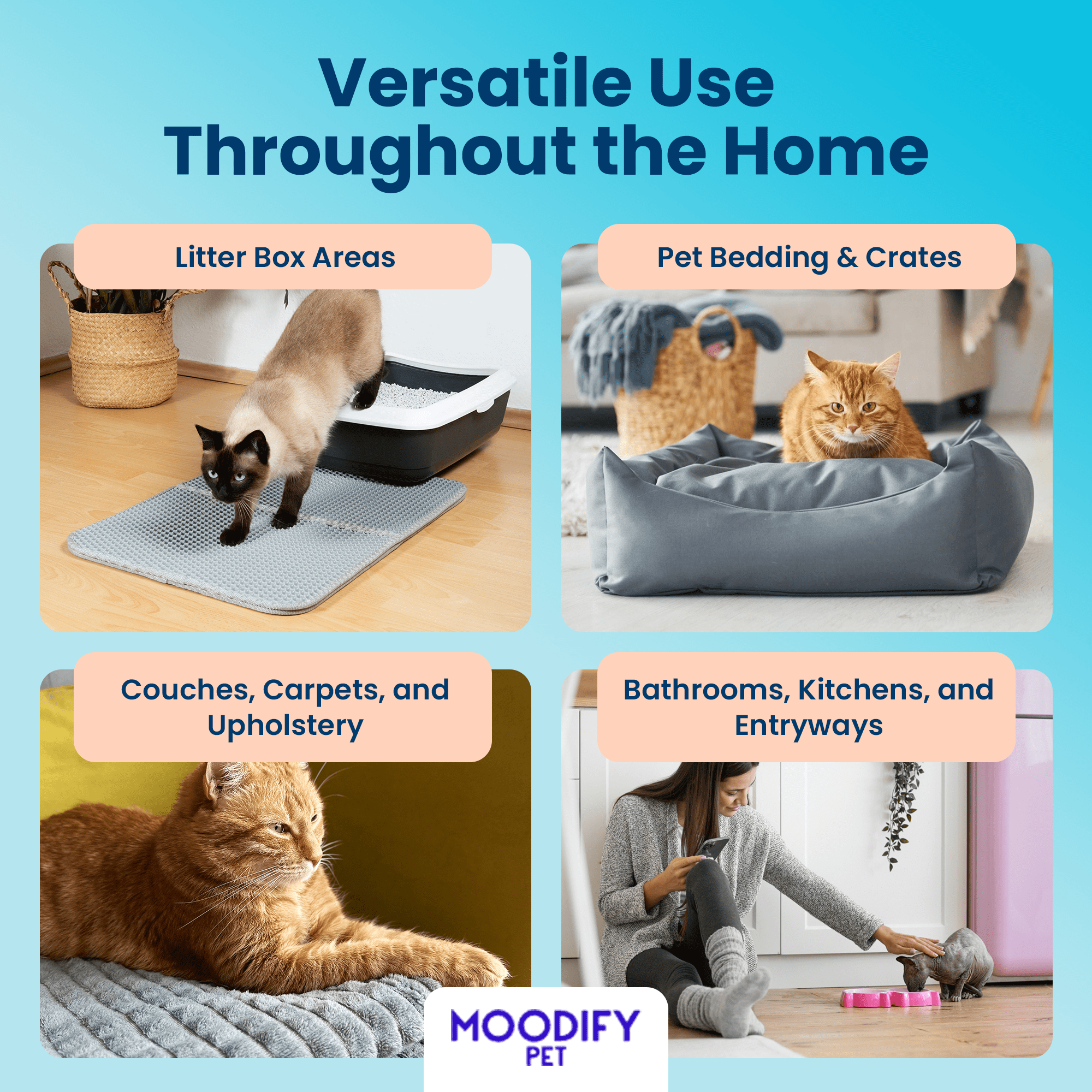MoodifyPet Cat Litter Odor Eliminator, Fragrance-Free, 30 Days, Non-Toxic Pendant New Pet Essentials Litter Deodorize
