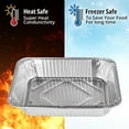 thumbnail image 4 of COMFICOVE Aluminum Pans Disposable 10 Pack w/lids, 21x13 Pans for, Prepping, Roasting, Food, Storing, Heating, Cooking, Chafers, Catering, BBQ Grilling, Sturdy Baking Pan Trays, 4 of 6