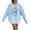 Blue, variant on WILLBEST Essentials Hoodie Women Casual Fashion Jogging Tops Valentine's Day Print Round Neck Long Sleeve Hoodless Sweatshirt G Unit Hoodie