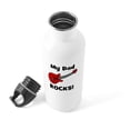 thumbnail image 4 of CafePress - My Dad Rocks! (Guitar) Stainless Water Bottle 1 - Stainless Steel Water Bottle, Sports Bottle, 1.0L, 4 of 5