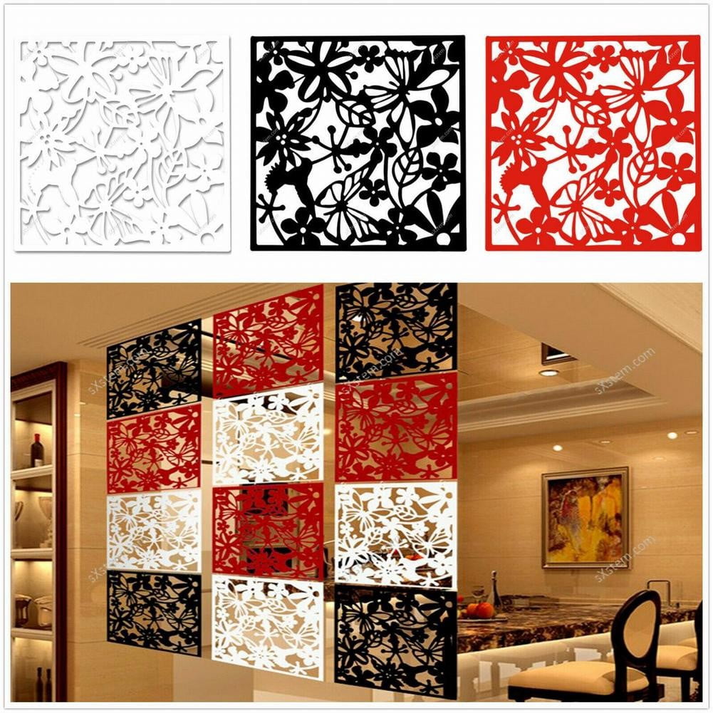 Hanging Room Divider, 12 PCS Portable Room Partitions for Room Separator, Sreen Panels for Living Room Bedroom Home Decoration,Black